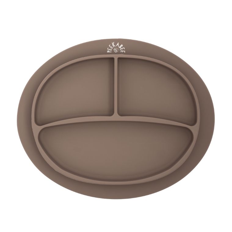 Silicone Suction Plate - Baby Led Weaning plate - Charcoal