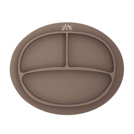 Silicone Suction Plate - Baby Led Weaning plate - Charcoal