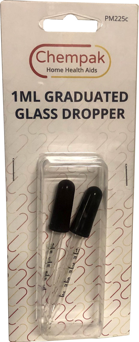 Glass Medicine Droppers 2 Pack