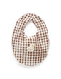 Choc Gingham Bib
