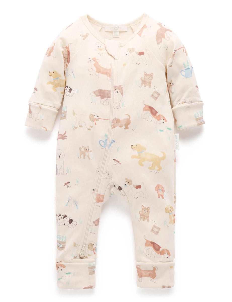 PUPPY Printed Zip Growsuit