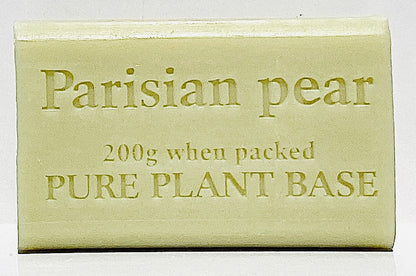 Box of 8, PARISIAN PEAR Pure Plant Oil Soap 200g-Bulk