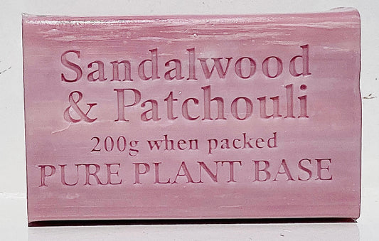 Box of 8 UNWRAPPED, Sandalwood and Patchouli 200g soap