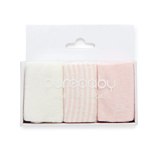Pale Pink 3 Pack socks