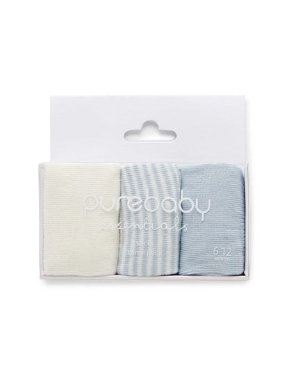 Pale Blue 3 Pack socks