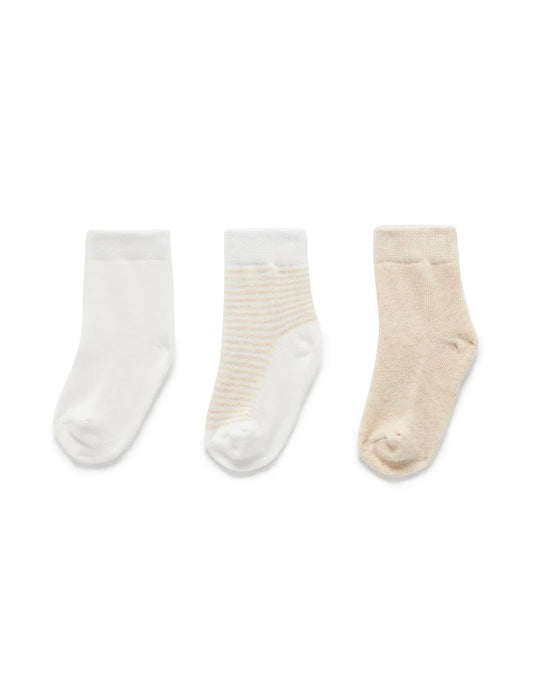 Wheat 3 Pack socks