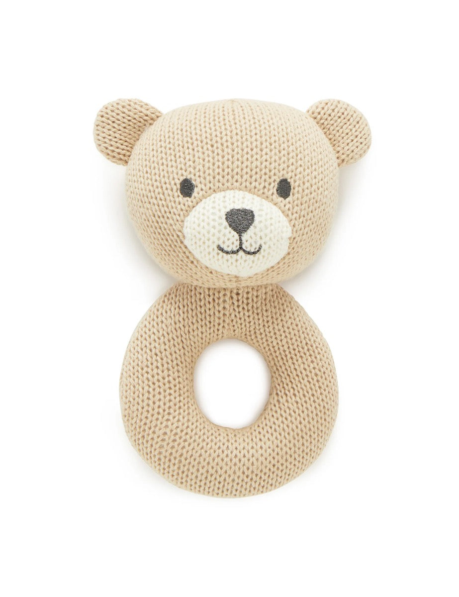 Knitted Bear rattle