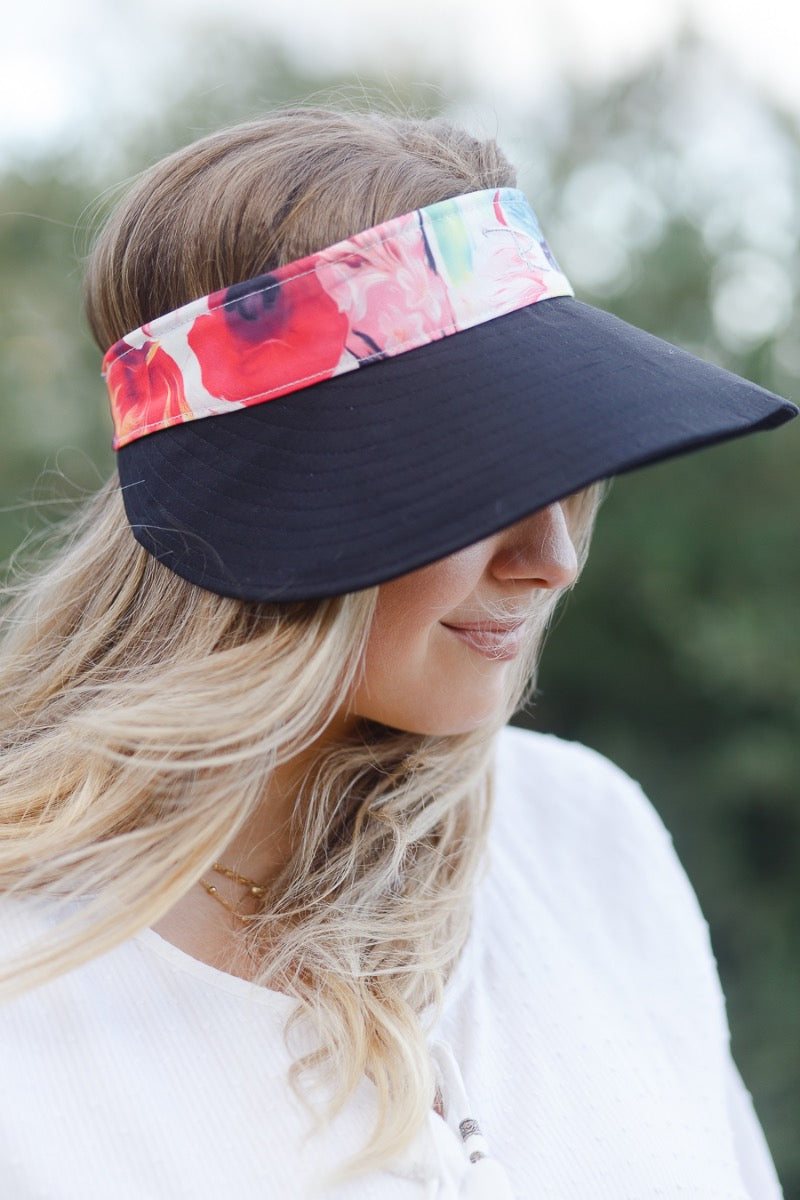 WIDE Black Monet Visor (ONE SIZE)