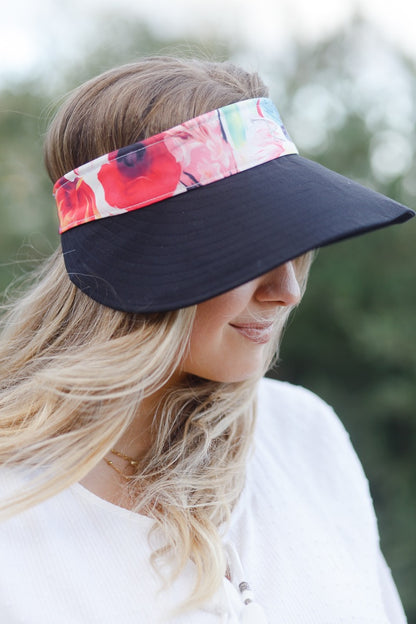 WIDE Black Monet Visor (ONE SIZE)
