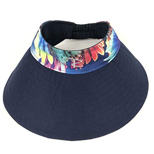 WIDE Navy Flamingo Visor (ONE SIZE)