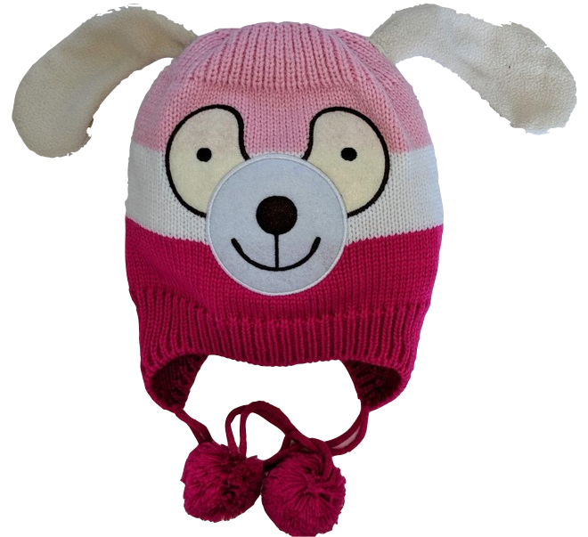Pink Puppy Beanie - INFANT