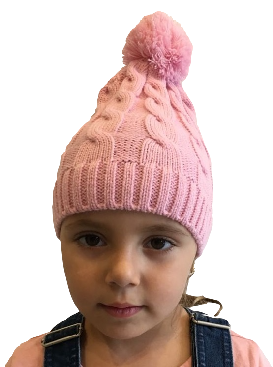 Pink Cable Knitted Hat
