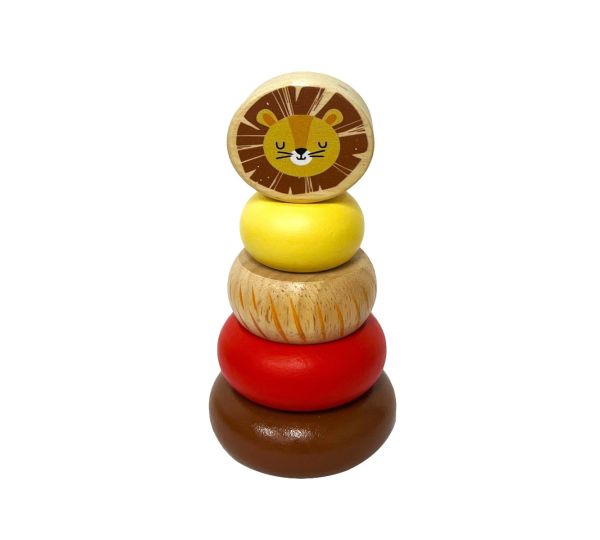 Wooden Safari Animal Stacking Toy - Lion