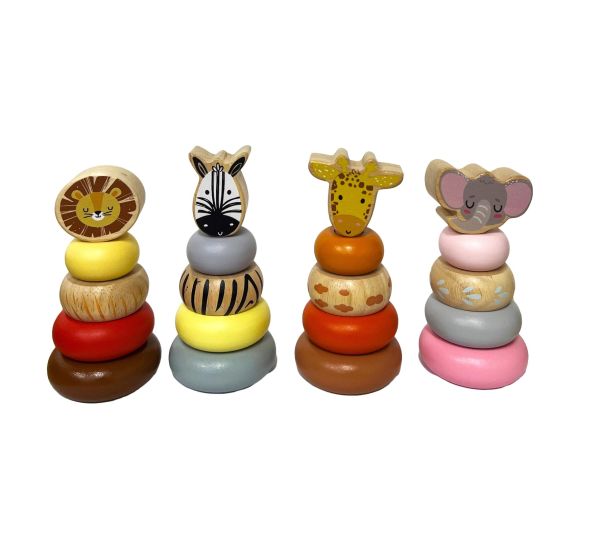 Wooden Safari Animal Stacking Toy - Lion