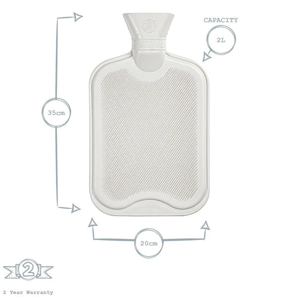 Hot Water BOTTLE ONLY - 2 Litres - Cream