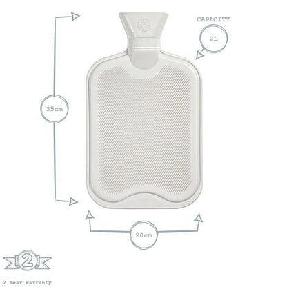 Hot Water BOTTLE ONLY - 2 Litres - Cream