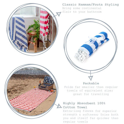 GREY 170x90, Turkish Beach Towel
