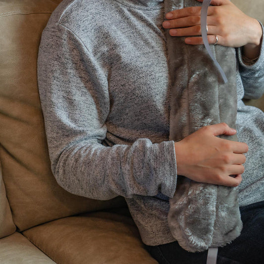 Dark Grey COVER Plush for Long Hot Water Bottle