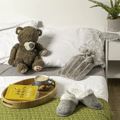 Dark Grey COVER Plush Hot Water Bottle - 20cm, 2L