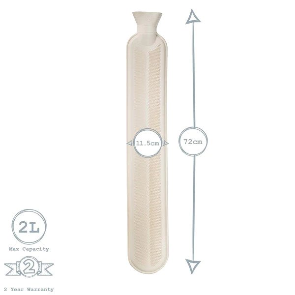 Cream COVER Plush for Long Hot Water Bottle