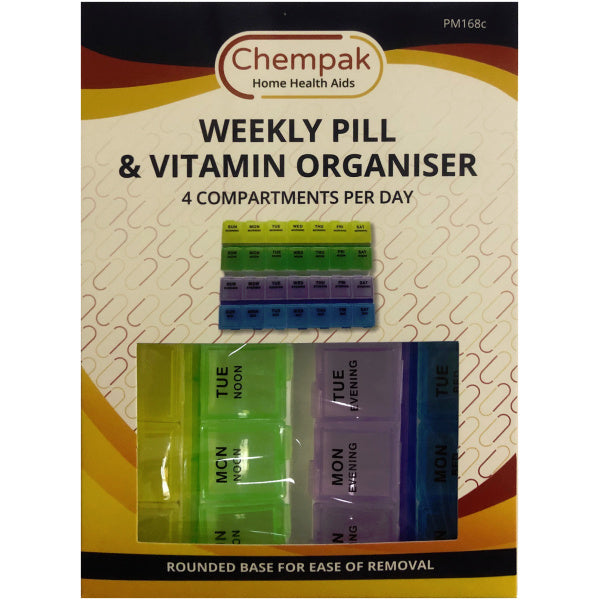 PM168c - 4 TIMES DAILY - Weekly Organisor - lge pods