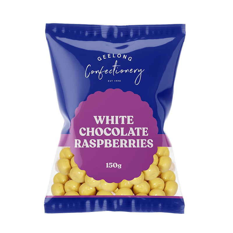 White Chocolate Raspberries, 150g