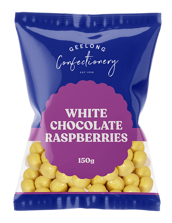 White Chocolate Raspberries, 150g