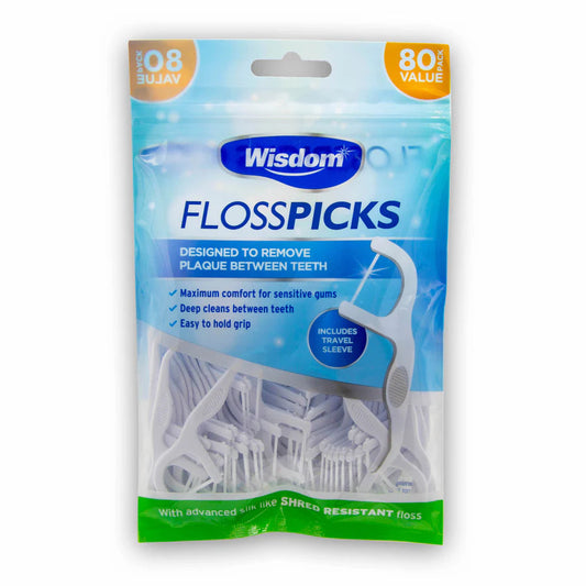 Wisdom Floss Picks 80pkt
