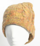 CHOCOLATE Cable Pattern Beanie with Pom