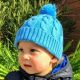 Blue Cable Knitted Hat