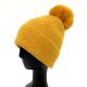 MUSTARD Lux Wool Blend Beanie with Pom