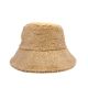 BEIGE Cute Fluffy Bucket Hat