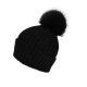 BLACK Lux Wool Blend Beanie with Pom