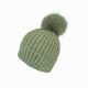 GREEN Lux Wool Blend Beanie with Pom