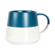 NAVY 370ml Dipped Flecked Stoneware Belly Mug