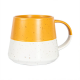 YELLOW 370ml Dipped Flecked Stoneware Belly Mug