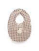 Choc Gingham Bib