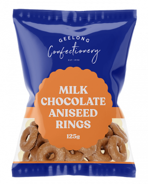 Milk Chocolate Aniseed Rings 125gm