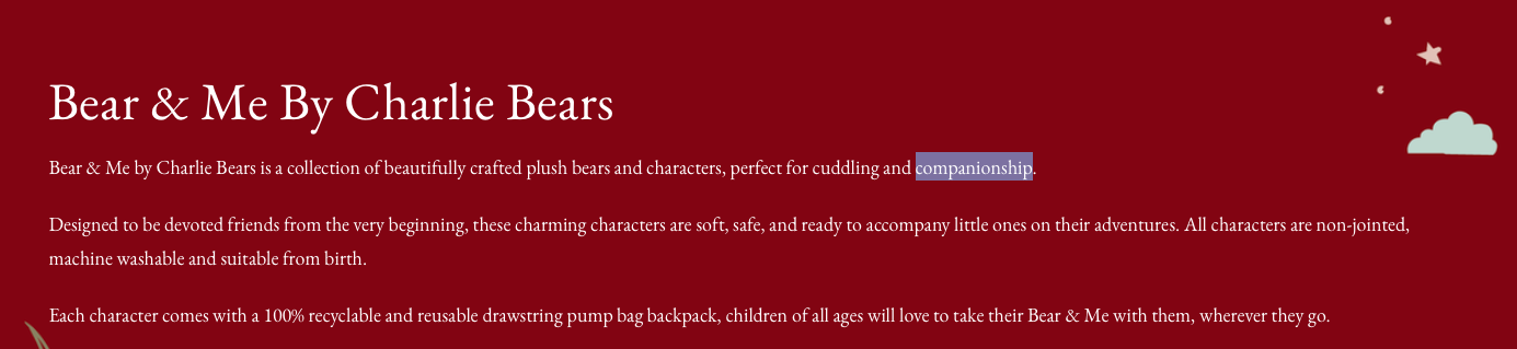 Bear & Me (by Charlie Bears)